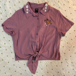 EUC “Bambi” Disney Our Universe button-down with front tie top
